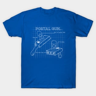 Portal Gun Blueprint T-Shirt